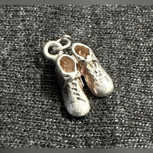 Sterling Silver Lace Up Baby Shoes Charm